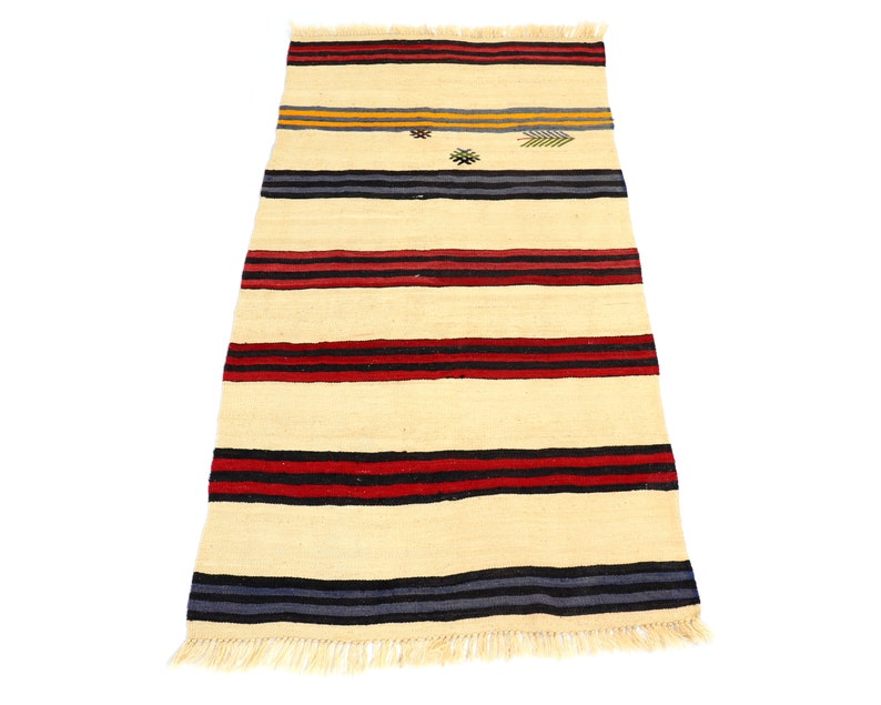 Kilim runner rug 3x5 wool runner striped flatwoven rug anatolian shops corridor rug decor entryway moroccan rug