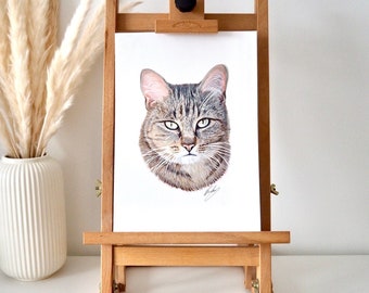 Custom Pet Portrait | Hand Drawn Coloured Pencil Pet Commission | A4 Pet Art Commission | Dog Lover Gift | Cat Lover | Cat Home Decor