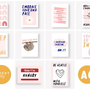 A6 Mini Prints / Postcards | Fun, Relatable, Positive Postcards | Postcard Pack | Postcard Set | Notecards