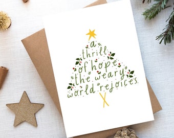 O Holy Night Thrill Of Hope Weihnachtskarte | Lyrics Weihnachtskarte