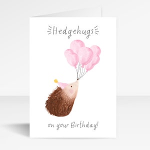 Süße Igel Geburtstagskarte | Aquarell | Süße Geburtstagskarte | Igel | August September Geburtstag