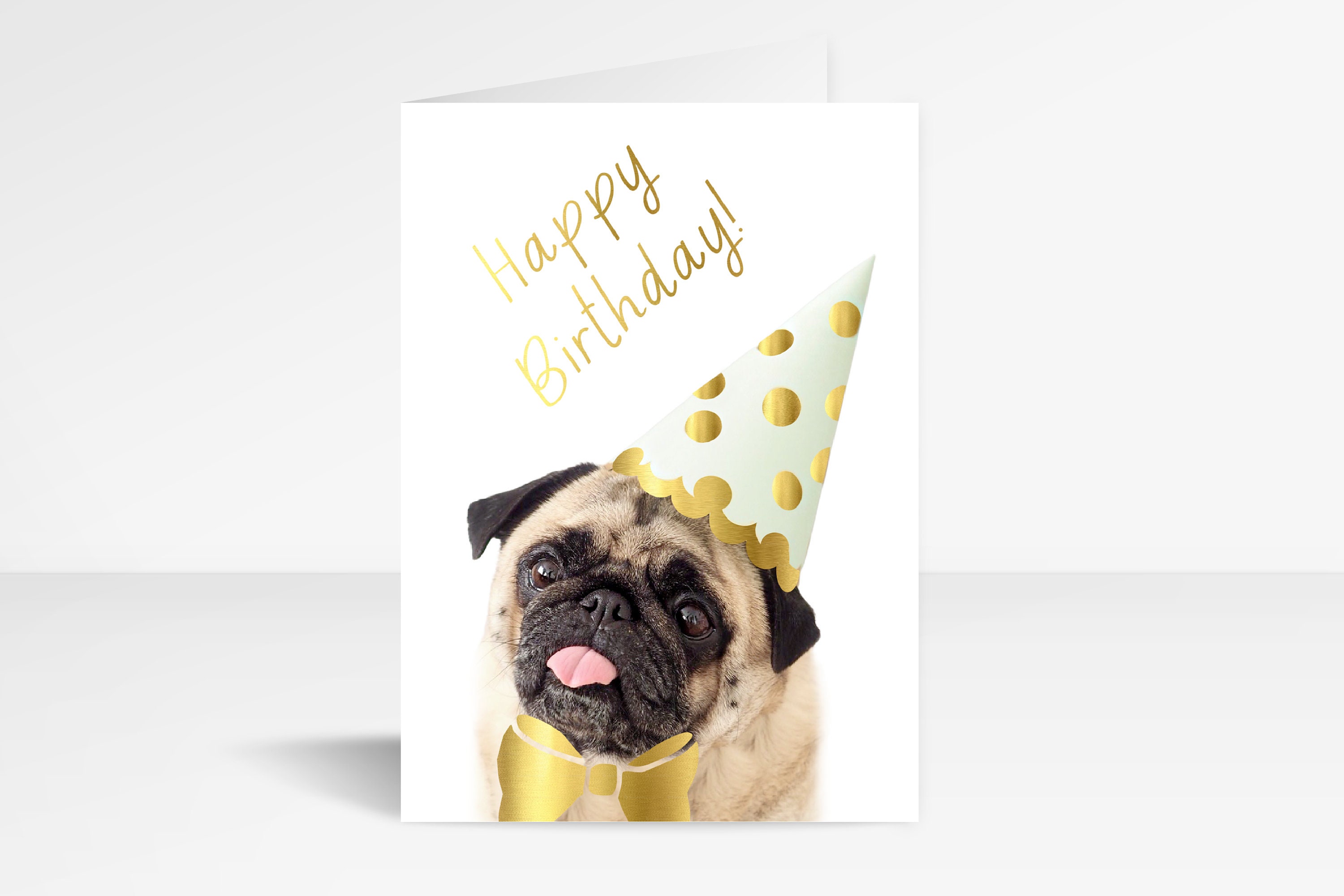 Pug with party hat sales