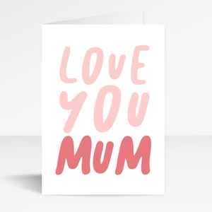 te amo cartão do dia das mães da mamã | Apreciação da mãe | Cartão de aniversário da mãe