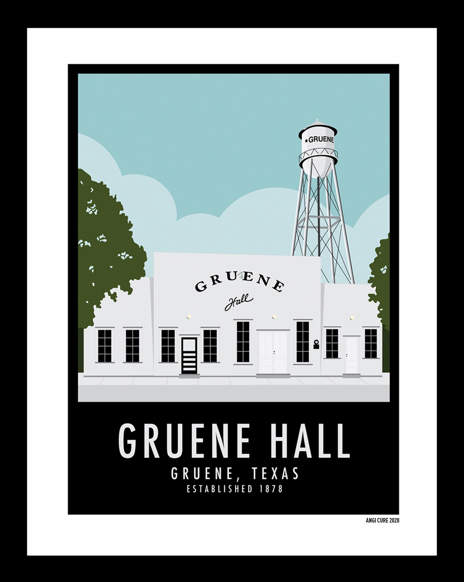 Gruene Hall Framed or Unframed Art Print Etsy