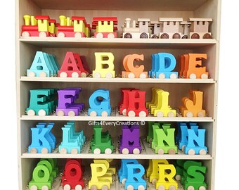 wooden name train set