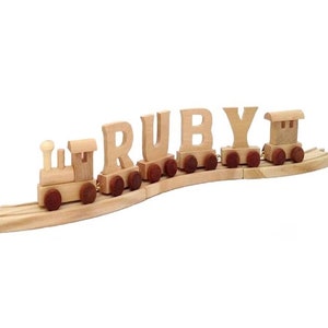 Handmade Wooden Toy Train, Push Toy Train, Baby Xmas Wooden Train Color Gifts