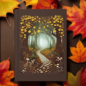 Cottagecore Nature Journal Copertina rigida Quaderno dei boschi con funghi