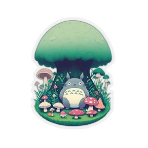 Cute Anime Sticker Pink Mushroom Laptop Sticker