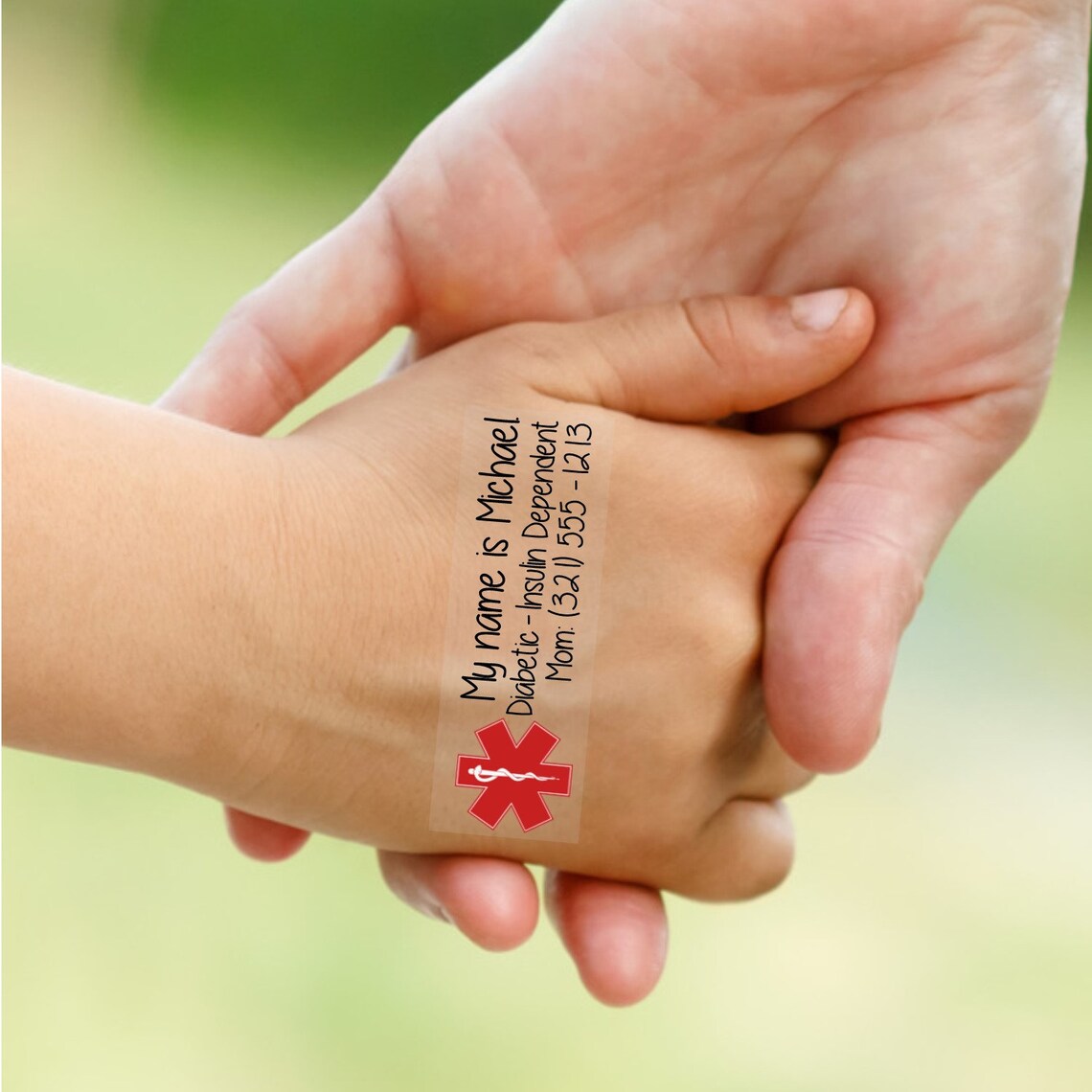 Temptoo the Child Safety Tattoos Safety ID Tattoos Etsy