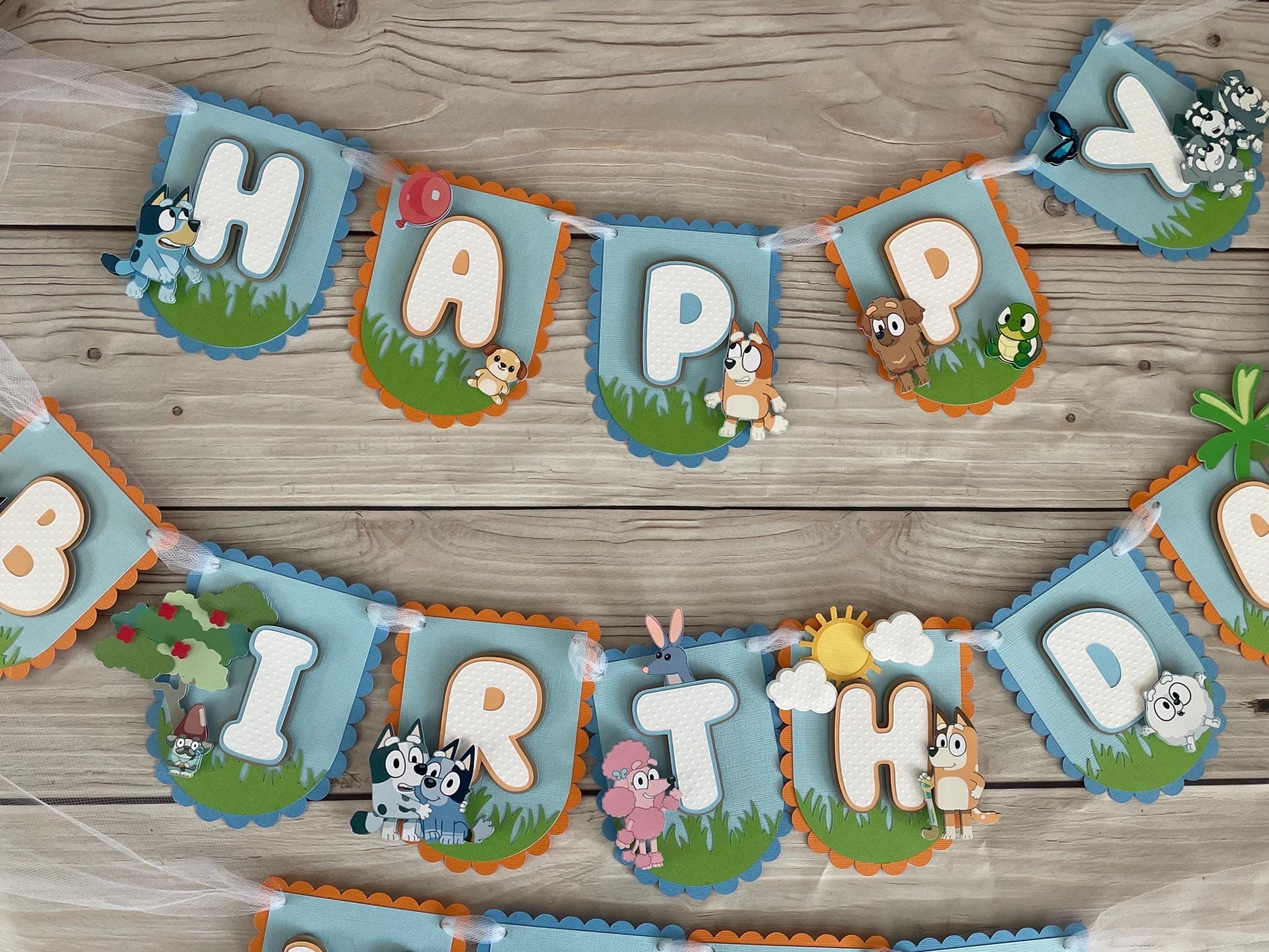 Bluey Birthday Banner, Bluey Party, Bluey and Bingo, Bingo Banner ...