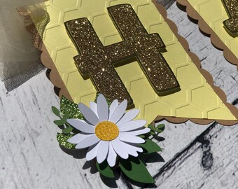 Bee Baby Shower Banner,Bumble Bee Garland
