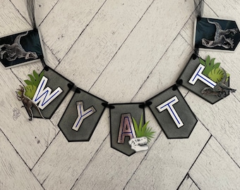 Dinosaur Birthday Banner,Jurassic Park Inspired Banner,Jurassic World Party,Jurassic World Party Decor,Jurassic Park Party,Dinosaur Birthday
