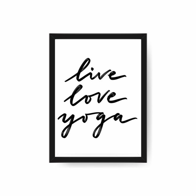 Love Live Yoga Motivational Health & Inspirational Print Etsy
