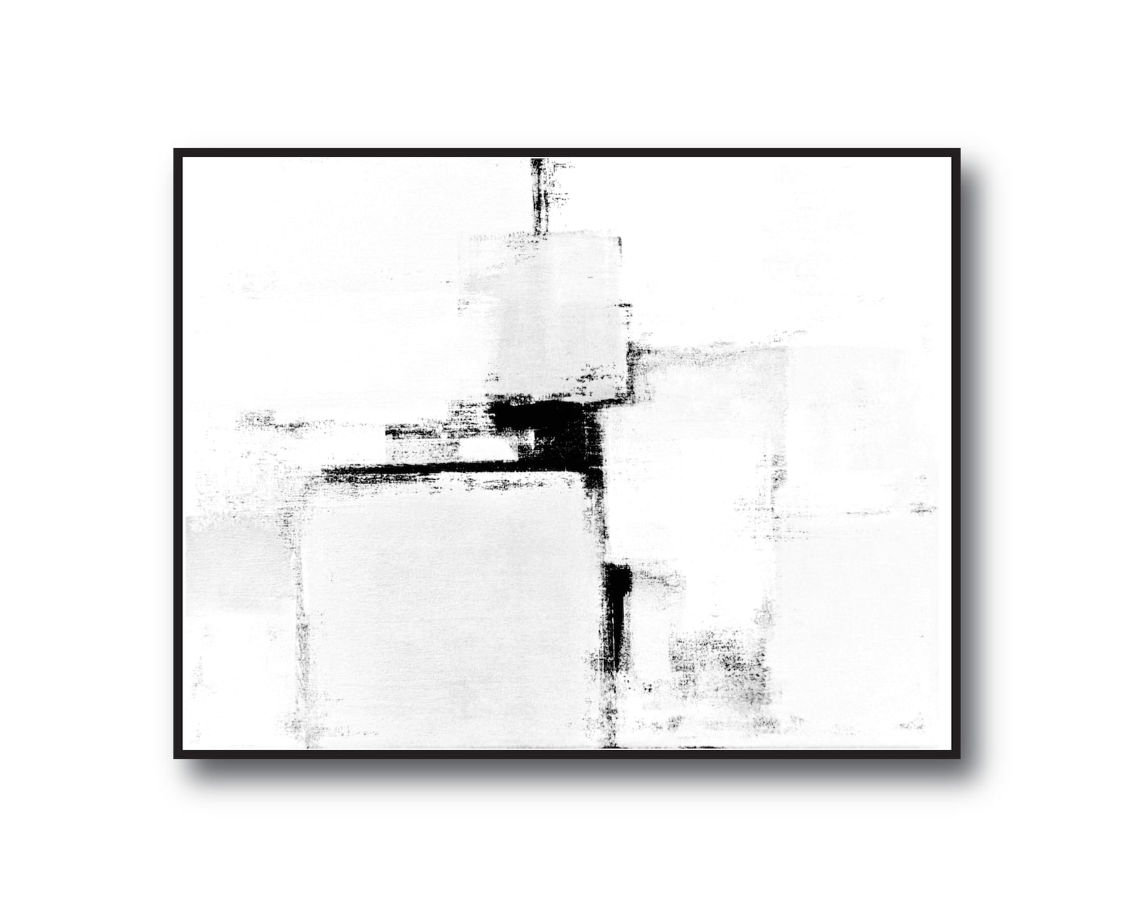 Minimal Monochrome Abstract Art Poster Print Black and White Etsy UK