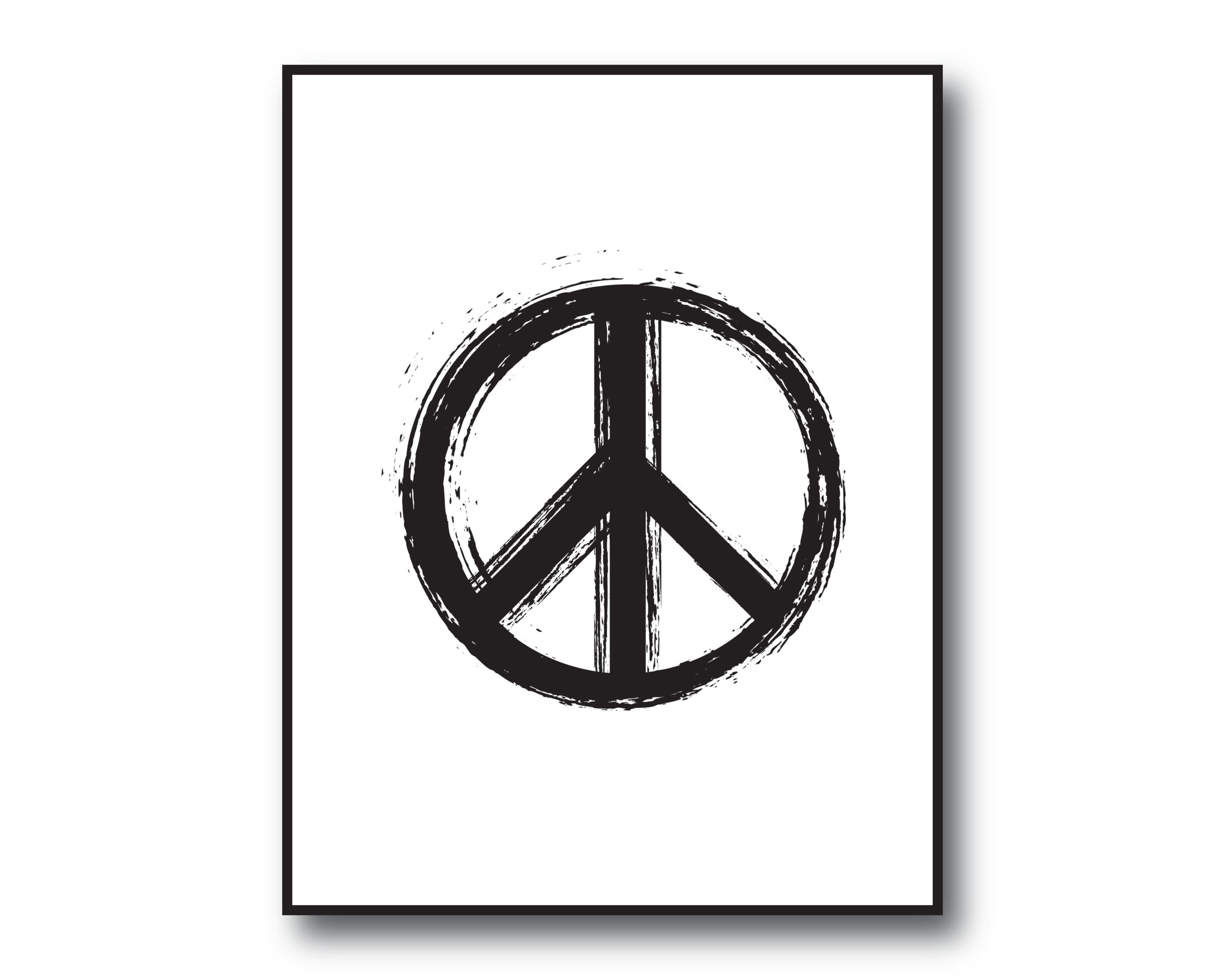 Graffiti Brush Stroke Peace Sign Black & White Fashion Poster - Etsy Graffiti Brush Stroke Peace Sign Black & White Fashion Poster - Etsy
