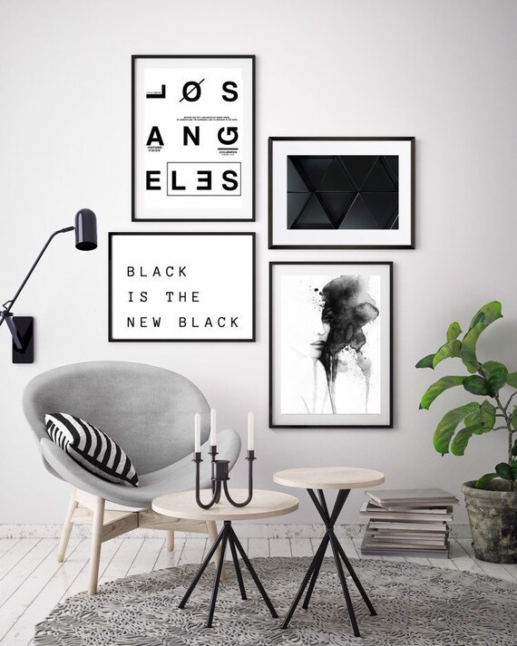 Black Is The New Black Fashion Print Slogan Poster For Home Or Office Wall Art Interiors Decor Inspirational Quote