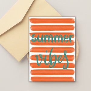 SUMMER VIBES Postkarte und weitere Sommer Motive, bunt und frisch für gute Laune
