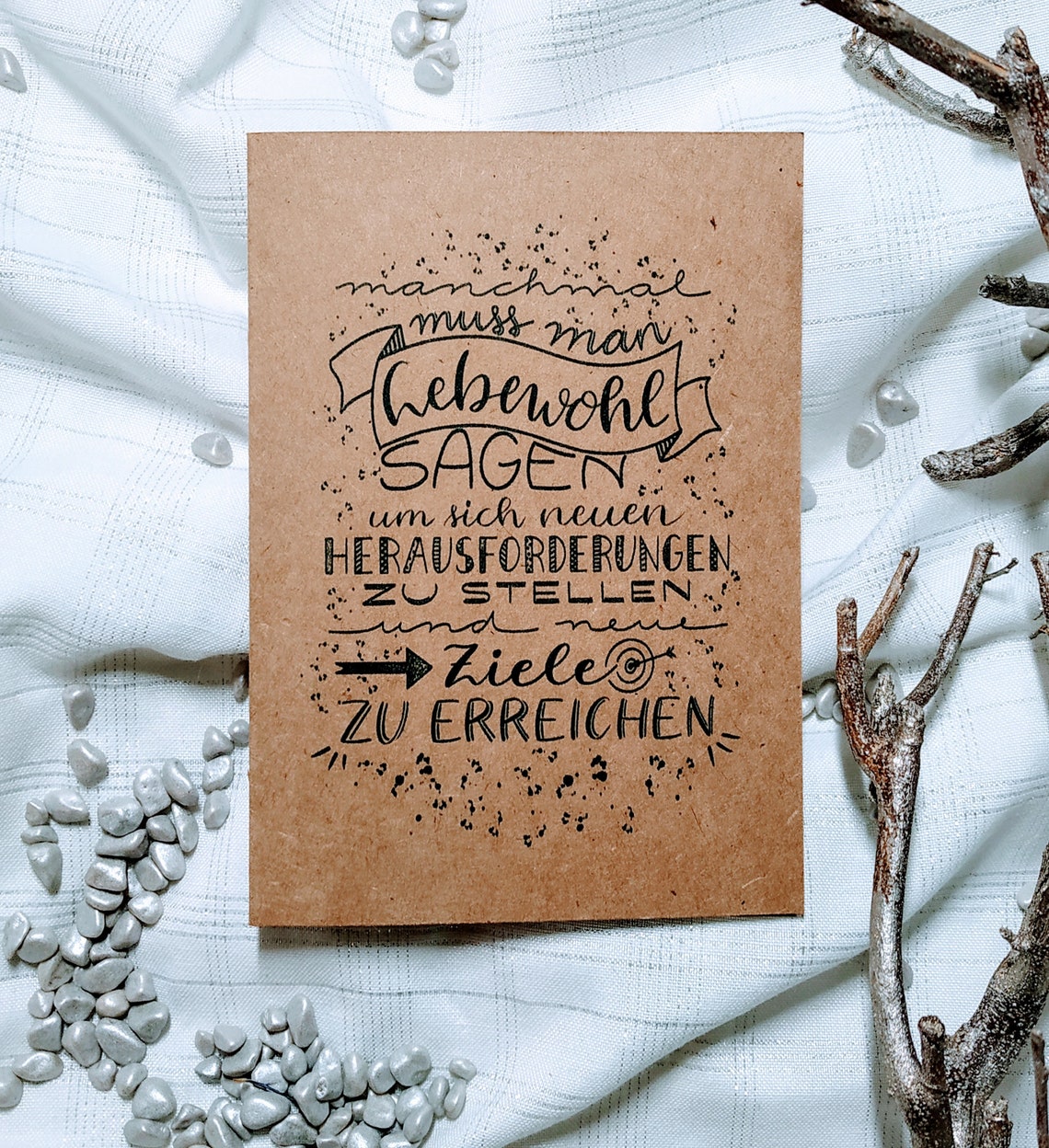 Doppelkarte Abschiedskarte Lebewohl sagen Ziele erreichen Etsy