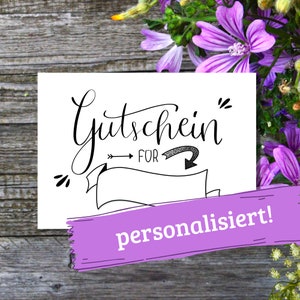 Individueller Geschenkgutschein, personalisiert nach deinen Wünschen, Gutschein ausdrucken als schnelles Geschenk, digitales Produkt