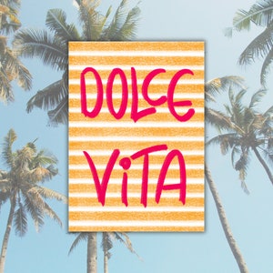 Sommerliche Postkarten mit Summer Vibes, fröhlich-bunt für gute Laune