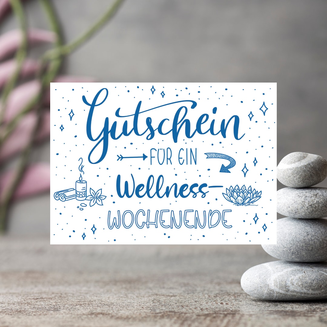 Spruch Wellness Gutschein Vorlage Text