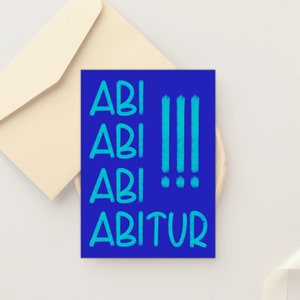 Glückwunschkarte zum Abitur | Abiabiabi | Postkarte Abitur | Abitur 2024 | Gratulationskarte | Grußkarte Abitur | Abiturkarte