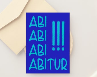 Congratulations card for the Abitur | Abiabiabi | Abitur postcard | Abitur 2024 | Congratulations card | Abitur greeting card | Abitur card