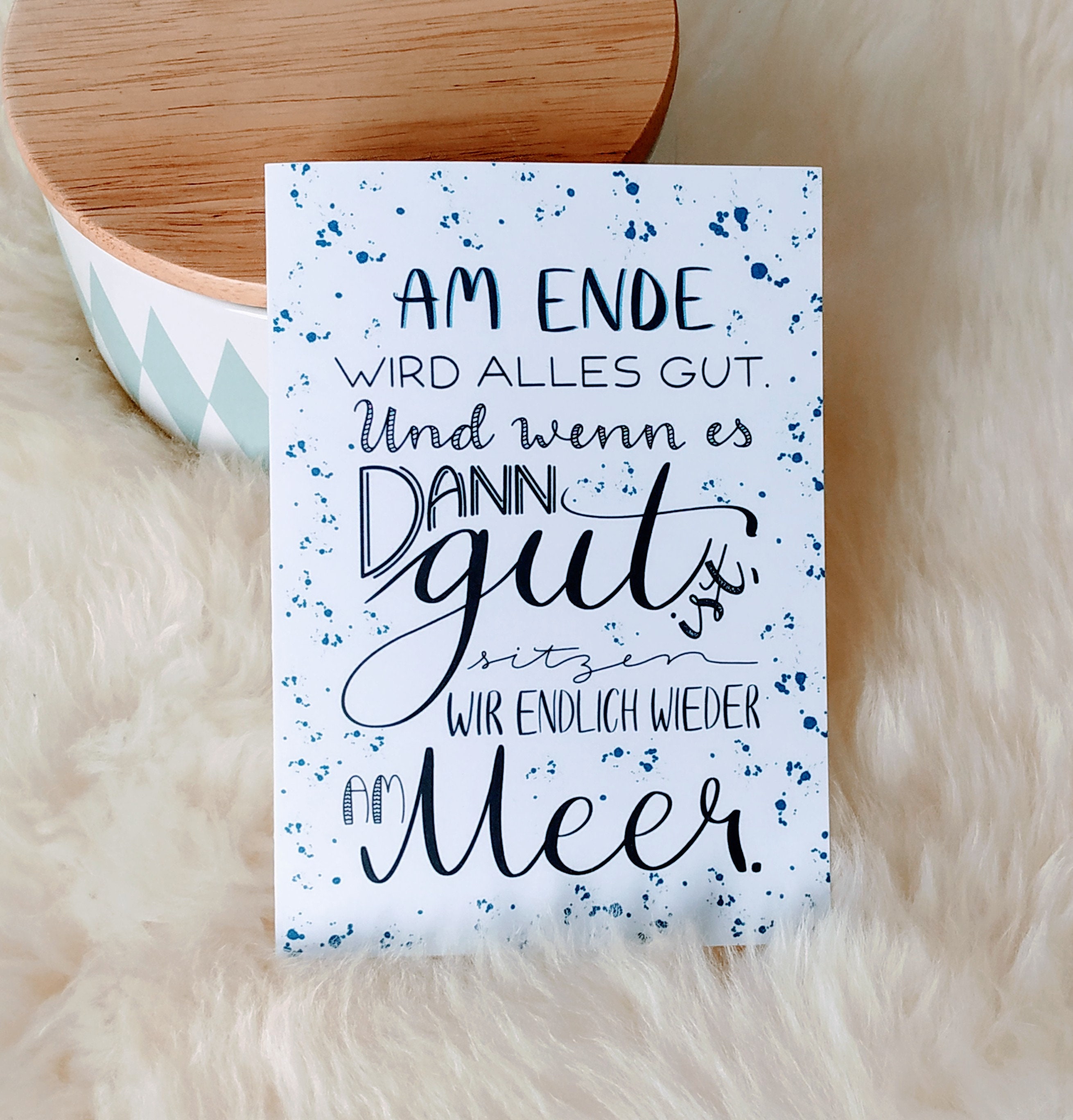 Mut mach Karte mit positivem Spruch in einem wunderschönem Etsy.de