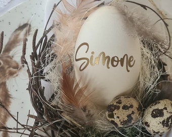 Wunderschönes Osterei mit Namen als individuelles Geschenk für Ostern | Mitbringsel zum Osterbrunch | personalisierte Geschenkidee