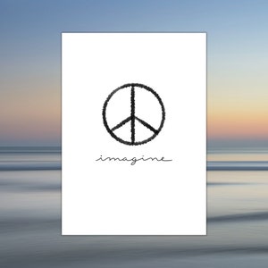 Karte mit Friedensgruß versenden, Friedenskarte, Peace, Karte als Statement, Postkarte Frieden, Karte Peace,