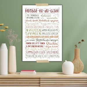 Poster Herbst To do Liste | Herbst Dekoration | Poster Herbst | Herbst bucket list | Herbstaktivitäten