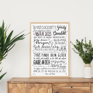 Poster personalisiertes Geschenk zum Abitur | Abiturient Poster Geschenk | Poster personalisiert Abi 2025 | Geschenkidee Abiturient