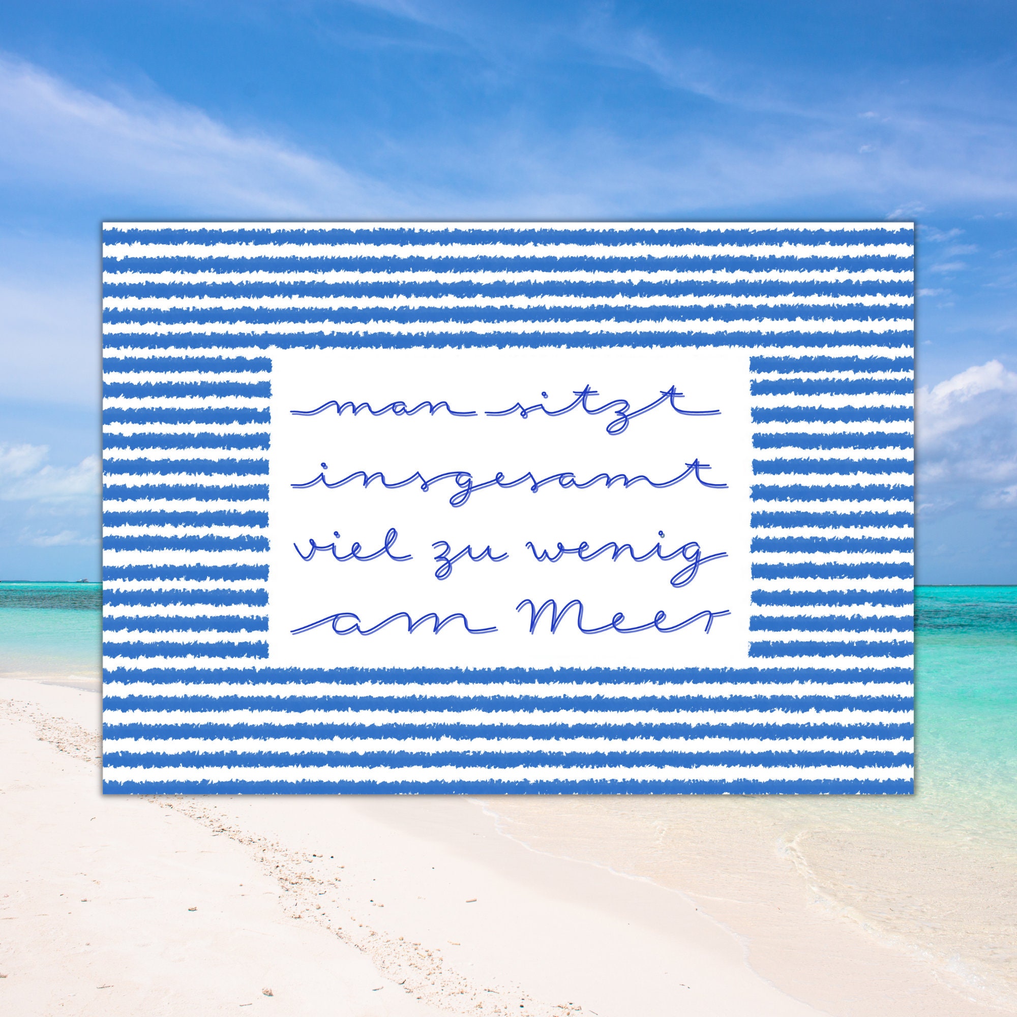 Firmungskarte Mit Meeresmotiv | 16x11 Cm | Mit Umschlag | Spruch Aus Matthäus 28.20 | Blanko Innen Für Persönliche Worte