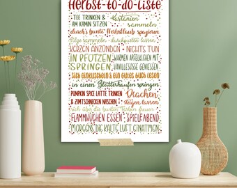 Autumn To-Do List Poster | Autumn Decoration | Autumn Poster | Autumn Bucket List | Autumn Activities