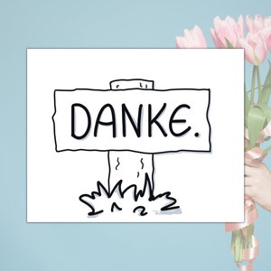 Danke Postkarte oder Doppelkarte | Danke sagen | Karte Dankeschön | Postkarte Danke | einfach Danke sagen