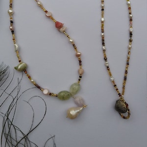 Long Pearl Necklace.