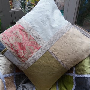 Pretty Patchwork Cushion. Modern Patchwork Cushion Cover