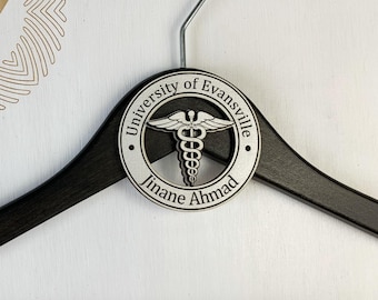 Personalized White Coat Ceremony Gift, Engraved Hanger to Order for Medical Students Graduation Gift