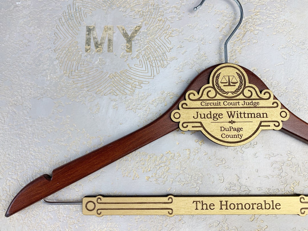 Personalized Judge Hanger: Engraved Gift for New Judge, Law Hanger ...
