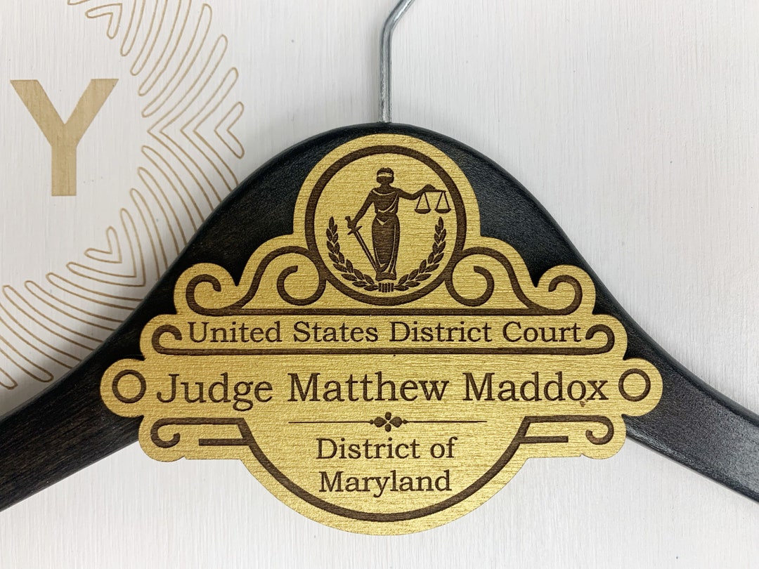 Personalized Hanger for Judge, Gift for Judge, Custom Hanger ...