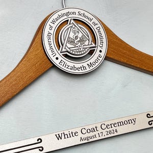 Personalized Dentist Gift, White Coat Hanger, New Doctor Gift, 1st White Coat Gift, Dental Student Gift, Dentist Graduation Gif, Doctor Gift