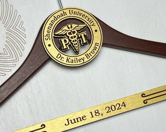 Physical Therapist Gift, White Coat Hanger, New Doctor Gift,  PT White Coat Ceremony, Physical Therapy Grad Gift, 1st White Coat Hanger