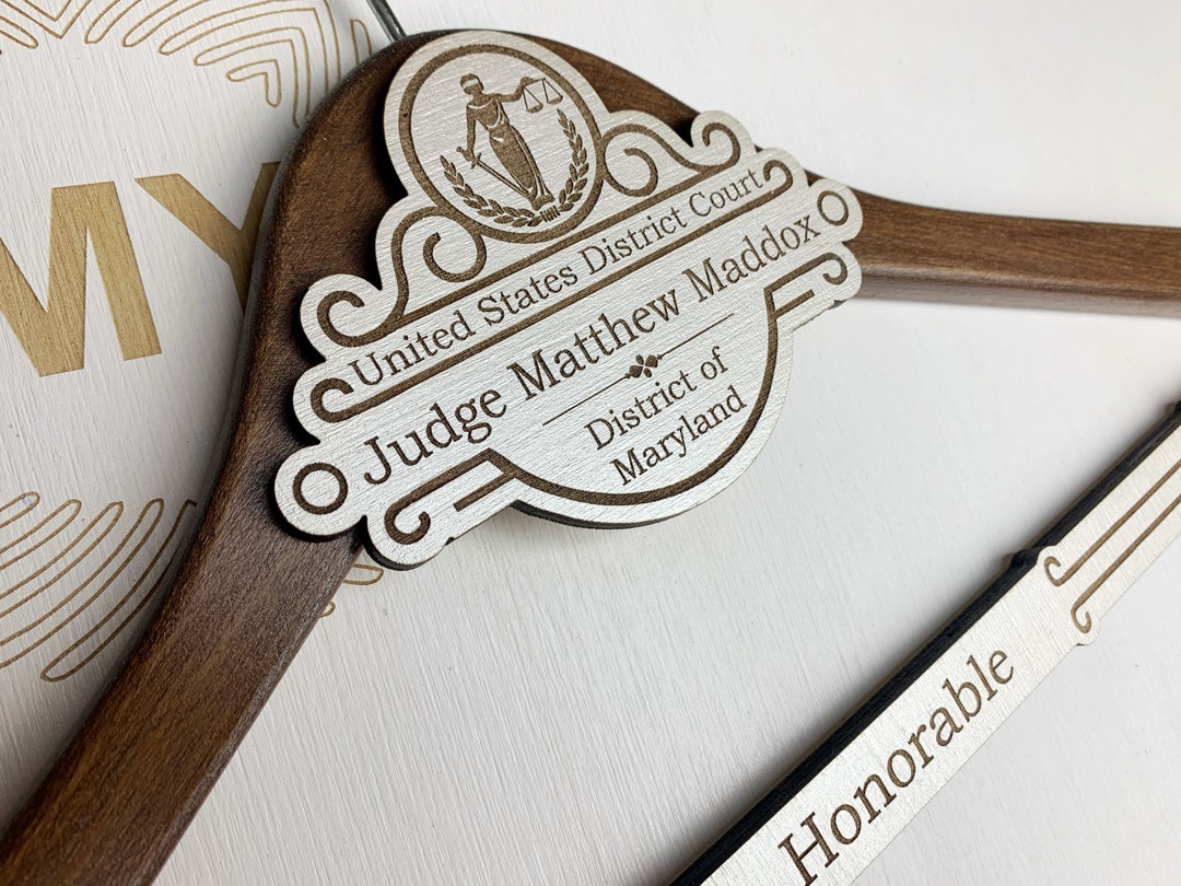 Personalized Hanger for Judge, Gift for Judge, Custom Hanger ...