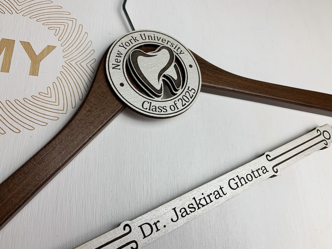 1st White Coat Hanger, Dental School White Coat Ceremony Gift, Custom