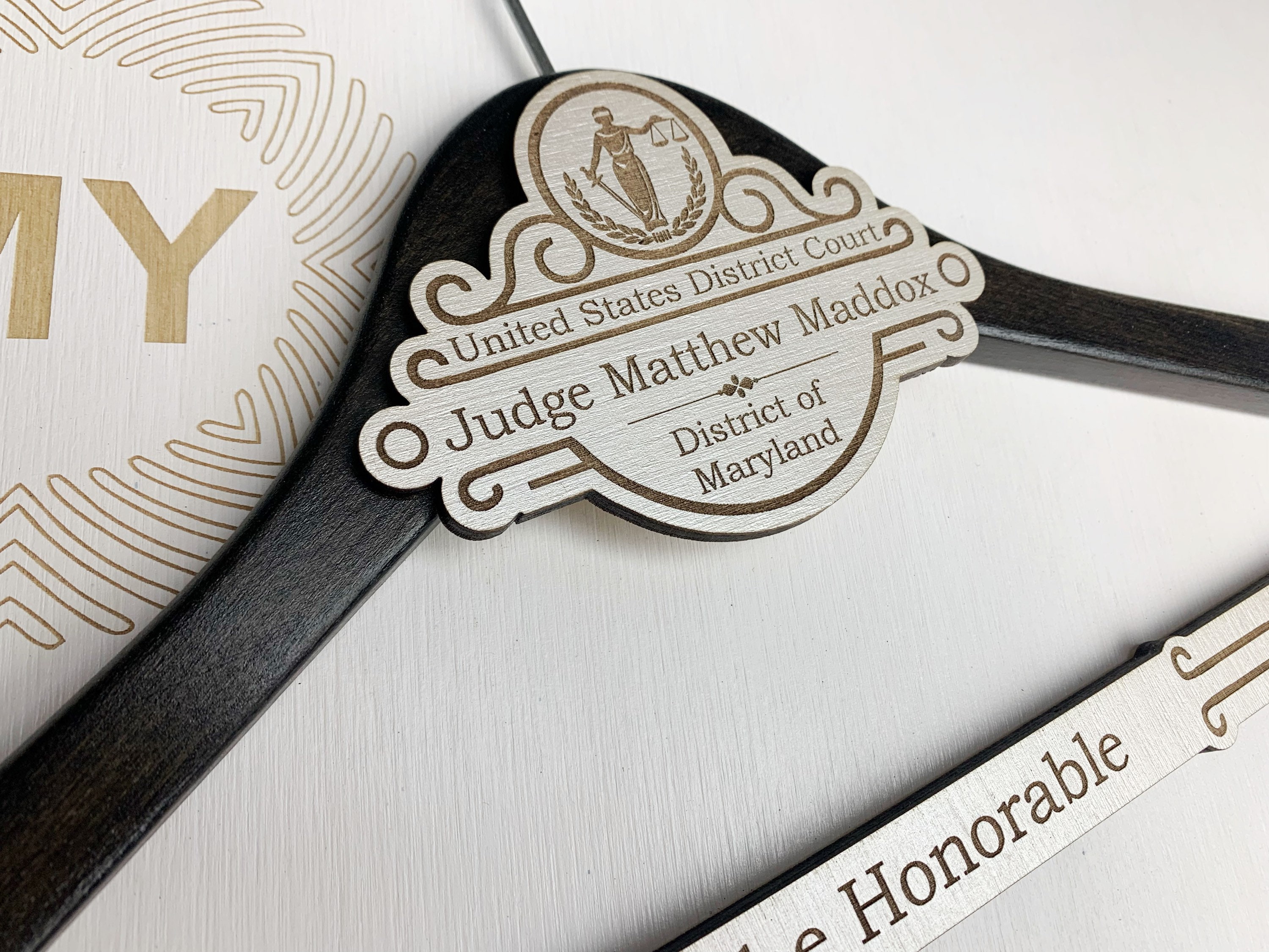 Personalized Hanger for Judge Gift for Judge Custom Hanger Etsy