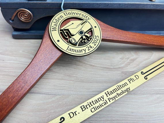 Personalized PhD Hanger: PhD Gift, Personalized PhD Graduation Gift, Doctorate Graduation Gift, Hooding Ceremony Gift, Doctoral Candidate