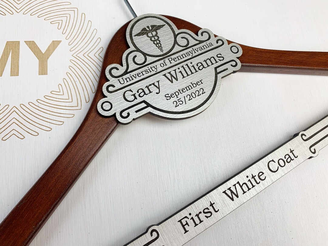 Doctor Coat Hanger, Caduceus Decal Hanger, Medical Gifts for Women