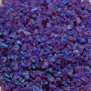 OP51 Sleepy Lavender #1 Crushed Synthetic Bello Opal 1mm to 2mm Superior Quality Ideal for jewellery and resin inlay