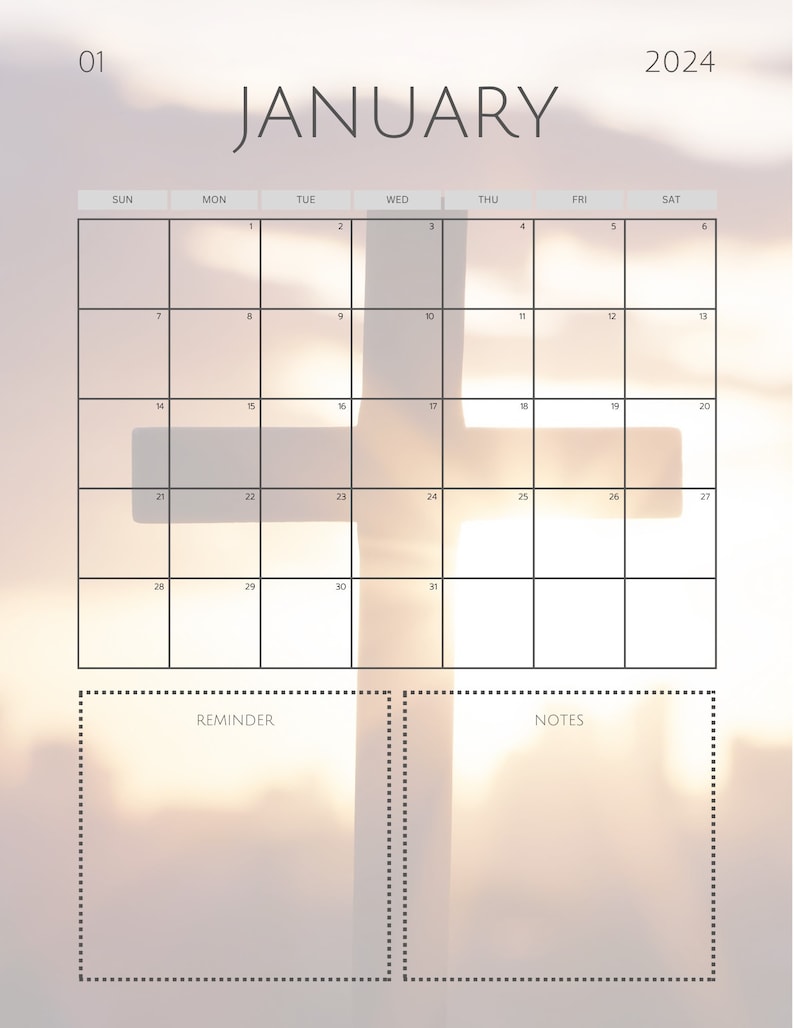 Calendario cristiano 2024 Etsy Italia