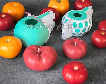 3D Tomato silicone candle mold - Tomato soap mold silicone - Whole tomato silicone mold - Unique candle soap mold - DIY candle mold